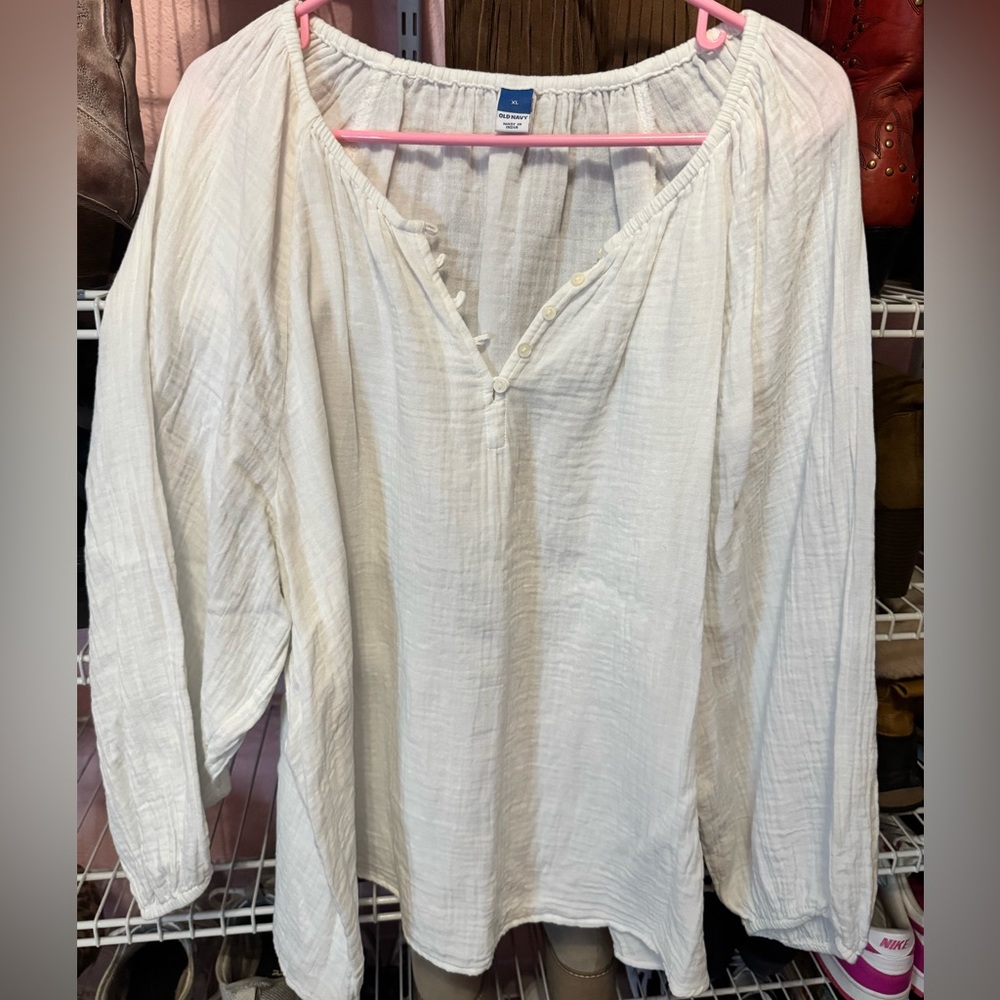 Old Navy gauze blouse, size XL